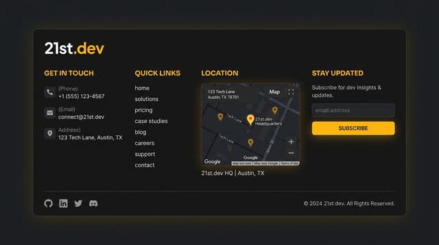 Footer Section Demo