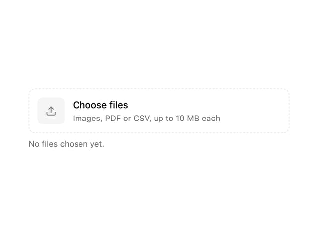 File Picker Attachment Tray — Upload Download component for React & Tailwind by Sean Hello