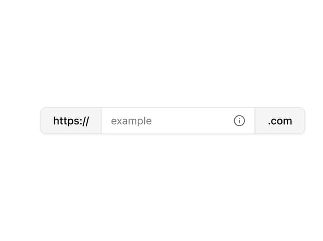 Domain Input Group — Button Group component for React & Tailwind by Sean Hello