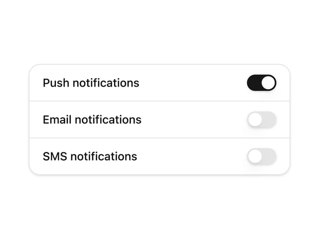Switch List Card — Toggle component for React & Tailwind by Sean Hello