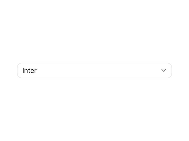 Font Family Select — Base UI component for React & Tailwind by Sean Hello