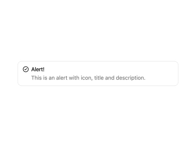 Icon Alert — Message component for React & Tailwind by Sean Hello