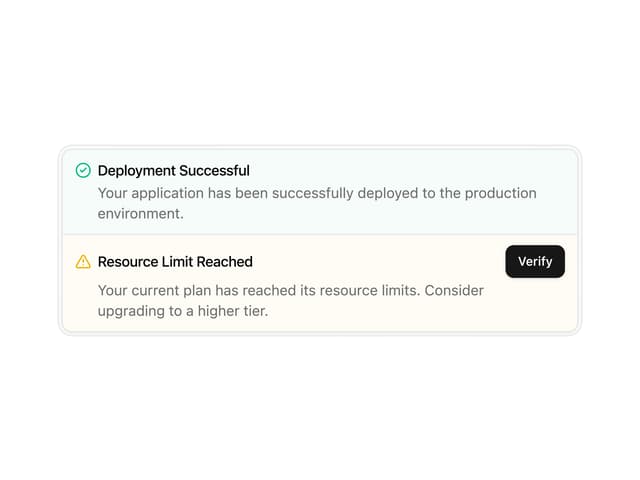 Stacked Alerts Frame — Alert component for React & Tailwind by Sean Hello