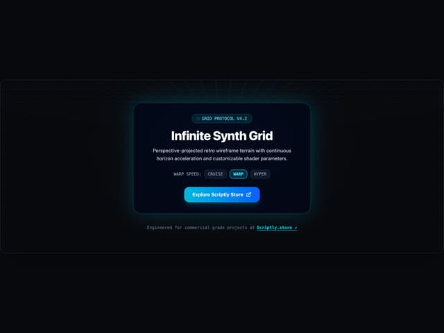 Cyber Matrix Retro Grid — Perspective component for React & Tailwind by Shaswat Raj