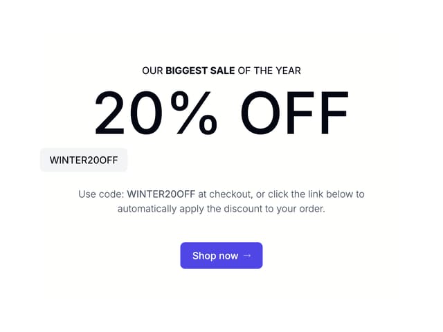 Coupons With Centered Text