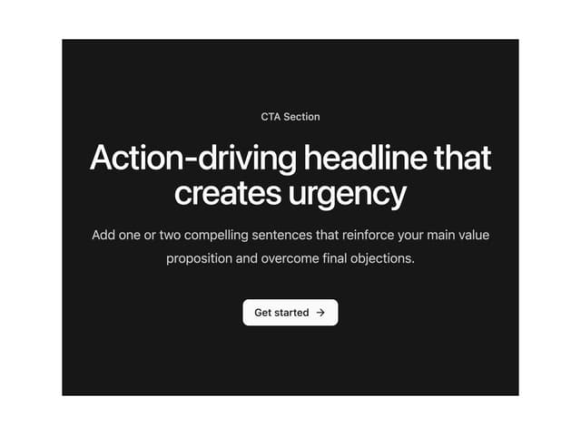CTA Section — Button component for React & Tailwind by shadcndesign