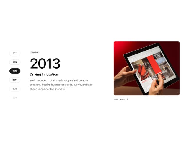 Interactive Timeline — Milestone component for React & Tailwind by ShadcnSpace