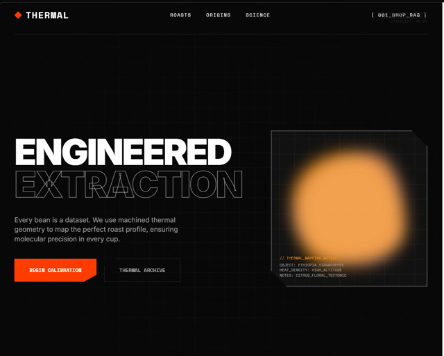 Thermal Roasting Landing Page