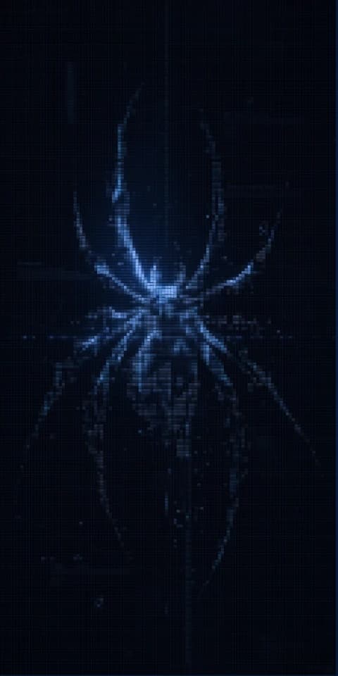 spider pixel — Ascii component for React & Tailwind by Kartik