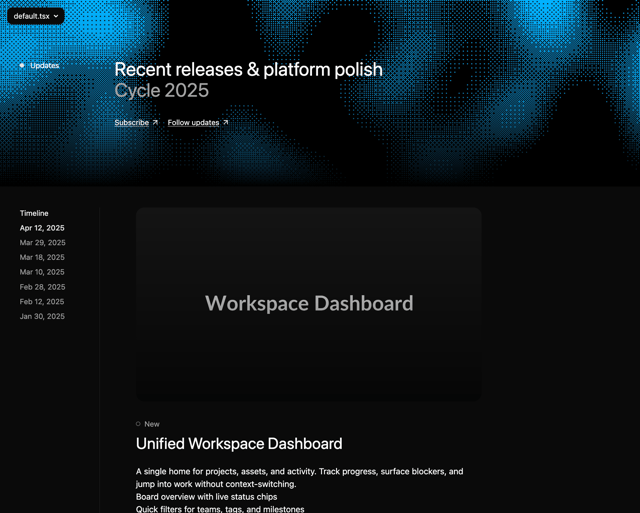 Changelog Timeline