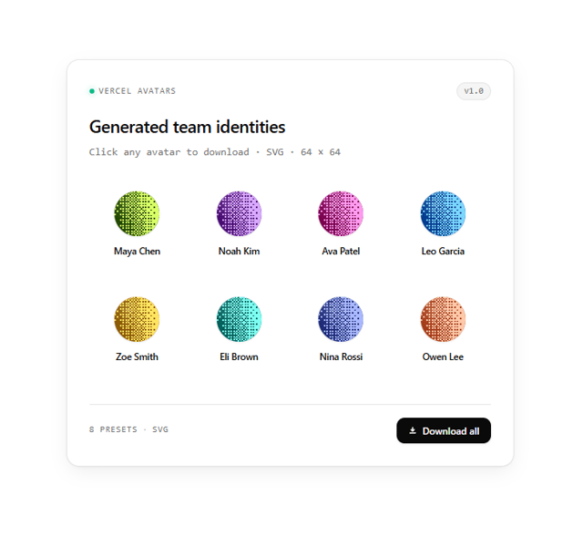 Vercel Avatars