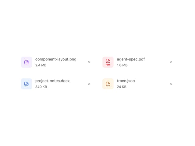 Attachments — AI Chat component for React & Tailwind by Syed Hasnain