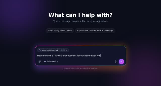 Animated AI Chat Input