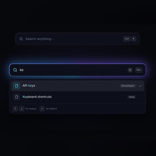 Glowing Neon Search Bar
