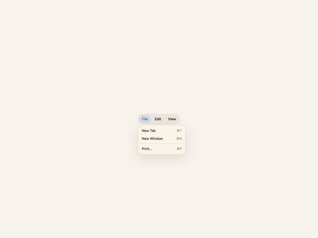 Glass Menubar