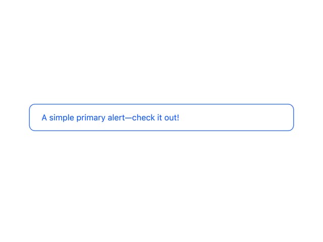 Outlined Primary Alert — Alert component for React & Tailwind by uiable