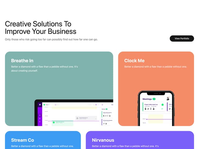 Portfolio Showcase Grid — Card component for React & Tailwind by uiable