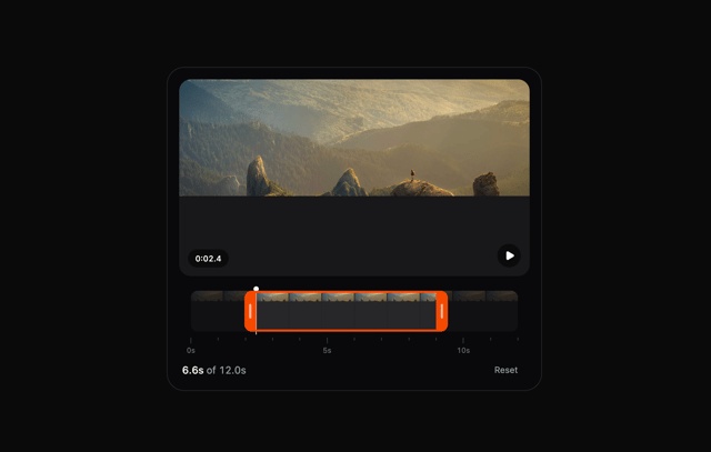 Kokonut UI Clip Trimmer — React component for Tailwind & Next.js by Kokonut UI