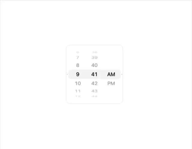 Wheel Picker — Wheel Picker component for React & Tailwind by Kokonut UI