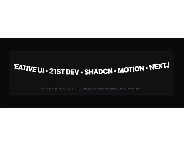 Curved Text Loop — Marquee component for React & Tailwind by Shaswat Raj