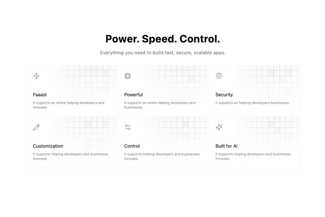 Grid Feature Cards — UI component for React & Tailwind by Efferd