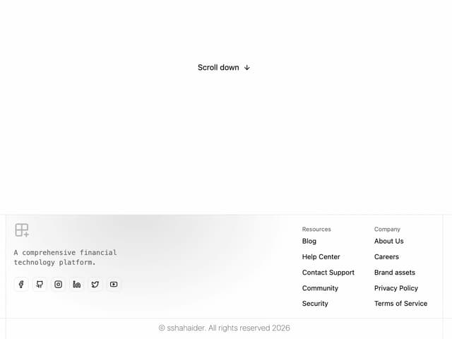 Minimal Footer — navbar styles component for React & Tailwind by Efferd