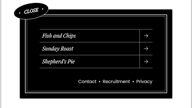 Flipped Menu