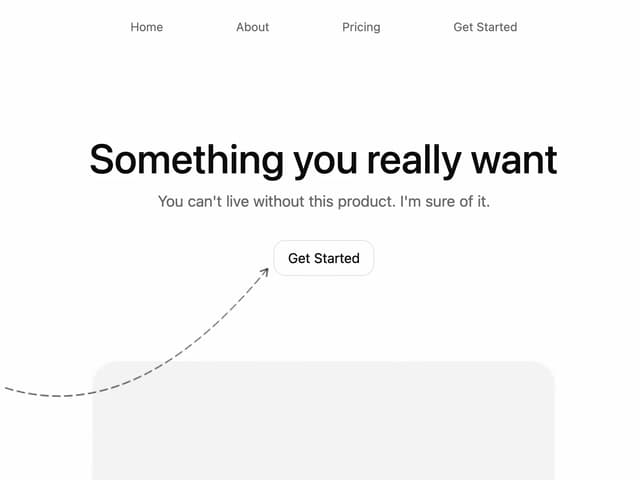 Arrow CTA — CTA component for React & Tailwind by SO called