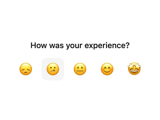 Emoji Reaction Rating — Survey component for React & Tailwind by Sean Hello