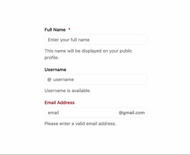 ReUI Field — Field component for React & Tailwind by Sean Hello