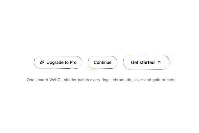 Metal Button — Shader component for React & Tailwind by Arihant jain