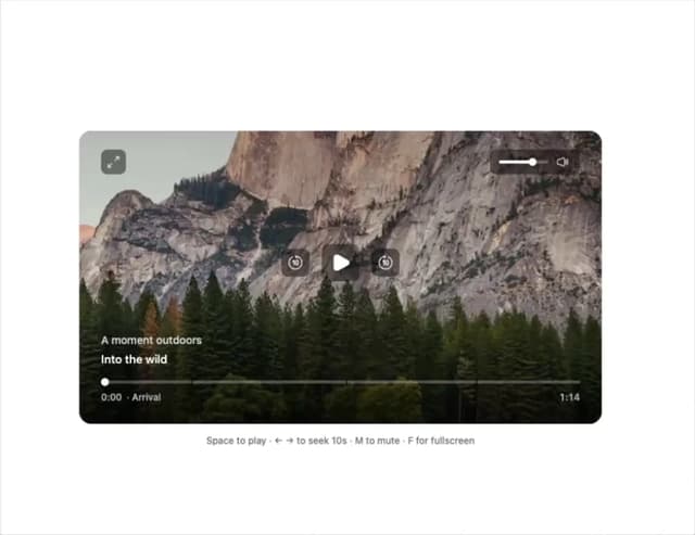 Video Player — Chart component for React & Tailwind by Syed Hasnain