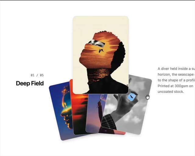 Card Hand Gallery — Motion component for React & Tailwind by Ruixen
