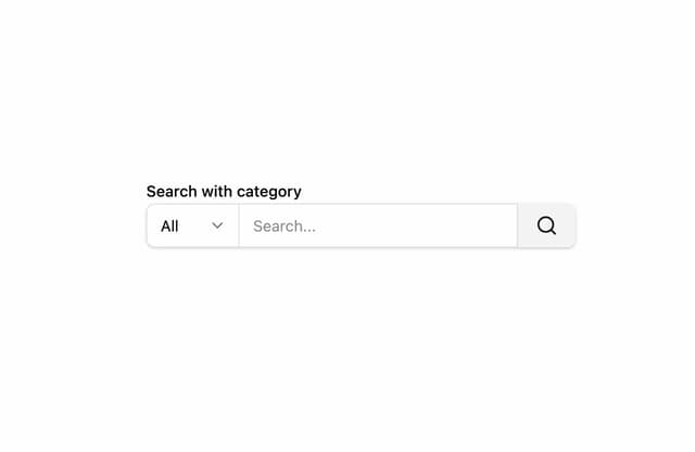 Search With Category — react js search box component for React & Tailwind by Ruixen