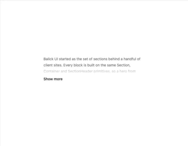 Expandable Text — Show More component for React & Tailwind by Théo Balick