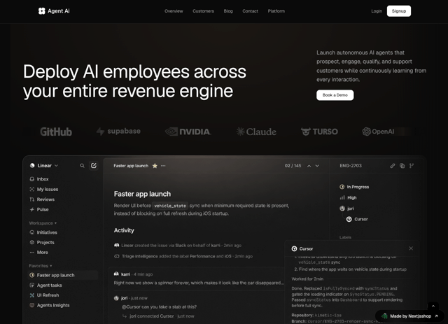 Agent-AI - React & Next.js website template by nextjs shop