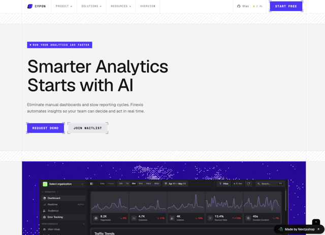 Cypon-Analytics - React & Next.js website template by nextjs shop
