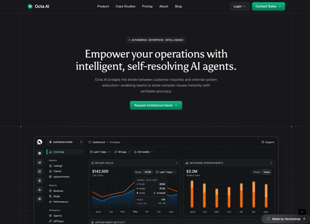 Octa-AI - React & Next.js website template by nextjs shop