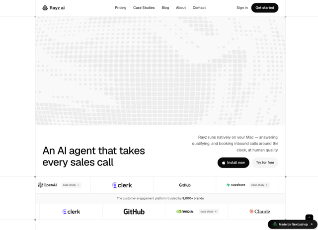Rayz-AI - React & Next.js website template by nextjs shop