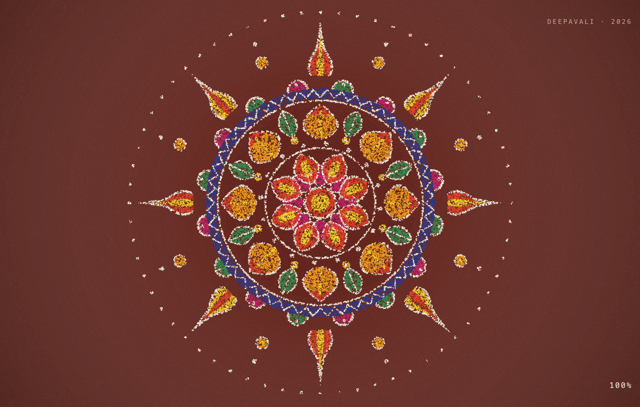 Rangoli Preloader Animation — Pattern component for React & Tailwind by Kedhareswer Naidu
