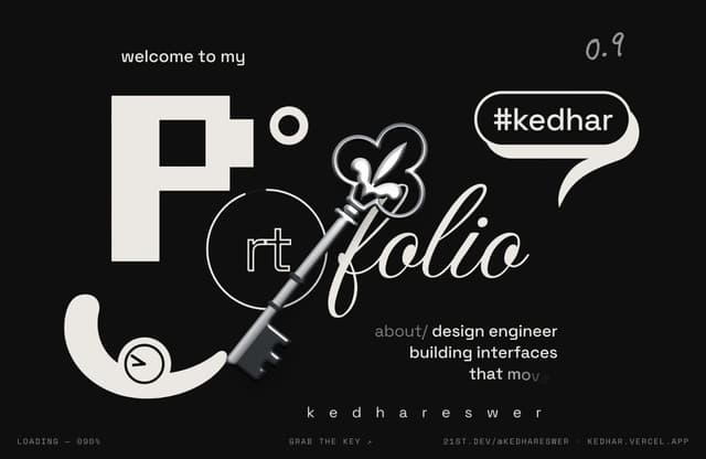 Portfolio Preloader with Skeleton Key — Portfolio component for React & Tailwind by Kedhareswer Naidu