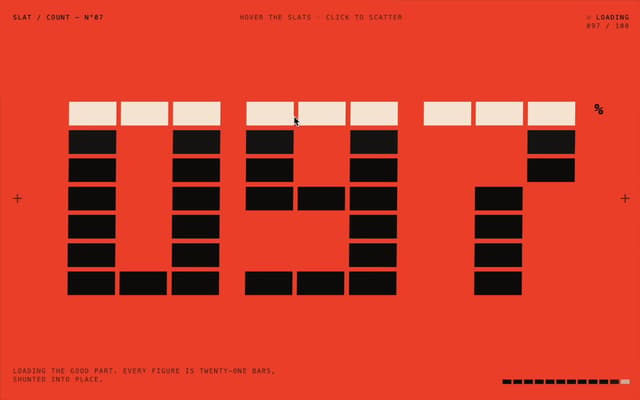 Swiss Poster Counter Preloader — React component for Tailwind & Next.js by Kedhareswer Naidu