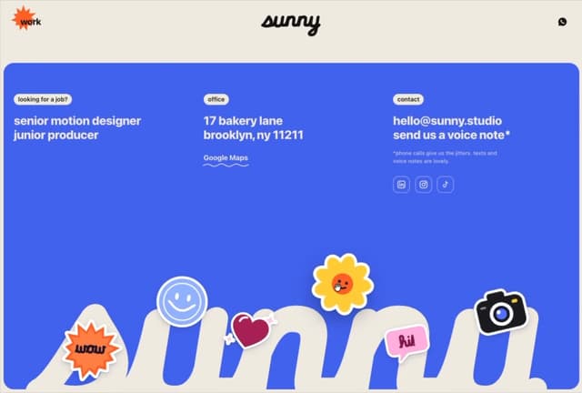 Sticker Footer with Script Wordmark — Animated component for React & Tailwind by Kedhareswer Naidu