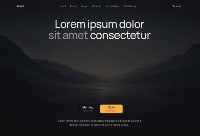 Aurael - React & Next.js website template by Mohammad Shehadeh