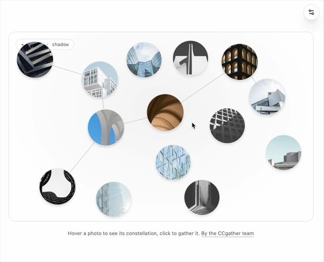 Constellation Image Gallery — Interactive component for React & Tailwind by DHxWhy