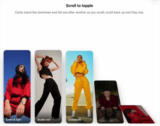 Domino Scroll Image Gallery — 3D component for React & Tailwind by DHxWhy