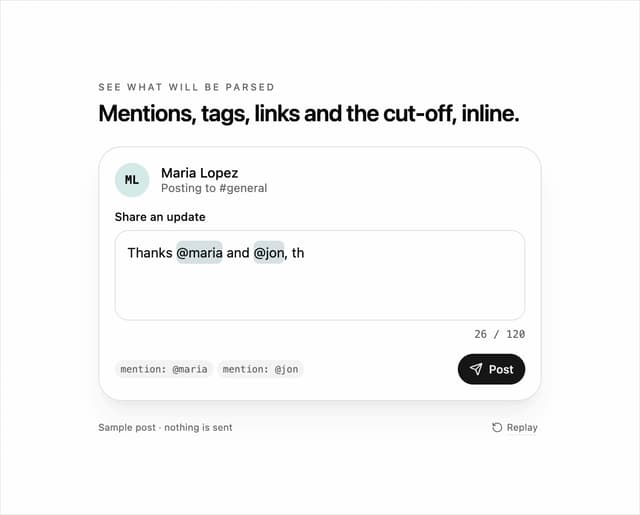 Highlight Textarea — Textarea component for React & Tailwind by DHxWhy