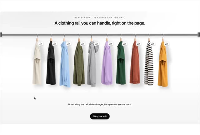 Product Rail Gallery – Fashion Store Hero Section
