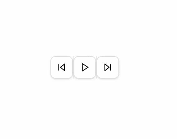 Media Player Button Group — Button Group component for React & Tailwind by Cnippet