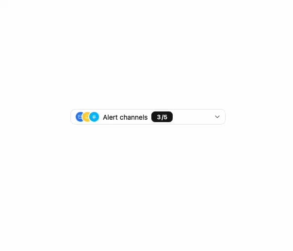 Alert Channels Multi-Select — Notification component for React & Tailwind by ShadcnSpace
